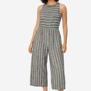 Chloe + Rene Zip Linen Jumpsuit with Pockets size XL